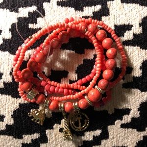 Jewelry - Coral stretchy beaded bracelets βοΈπΊππ₯π§‘πΌ Jewelry - Coral stretchy beaded bracelets βοΈπΊππ₯π§‘πΌ